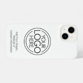 ロゴビジネスのミニマル企業のリストのモダン追加 iPhoneケース (裏面横)