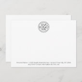 ロゴビジネスのモダン追加 ノートカード (正面/裏面)