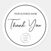 ロゴビジネスまたはストア、注文パッケージありがとう ラウンドシール (正面)