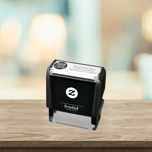 ロゴビジネスをシンプル追加企業のする セルフインキングスタンプ