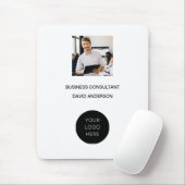 ロゴビジネスコンサルタント会社ミニマルモダンリスト マウスパッド (マウス)