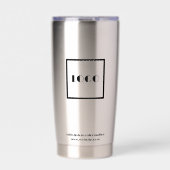 ロゴビジネスシンプルブラックモダン 保温保冷タンブラー (正面)