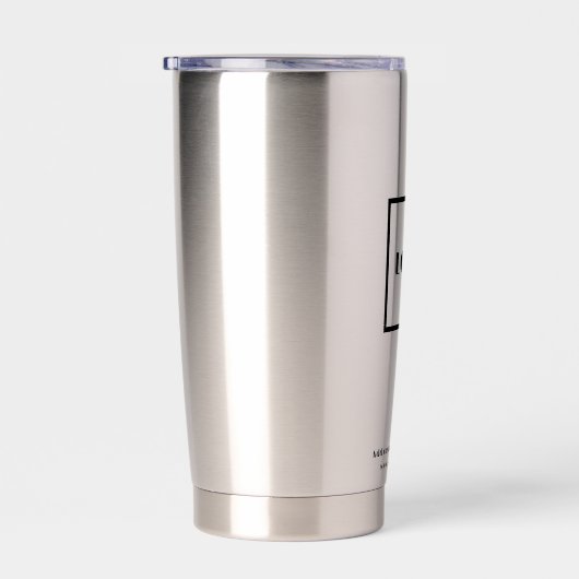 ロゴビジネスシンプルブラックモダン 保温保冷タンブラー (右面)