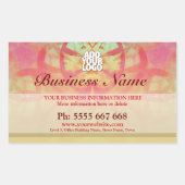 ロゴビジネスステッカー付きグレンジアートアブストラクト 長方形シール (正面)