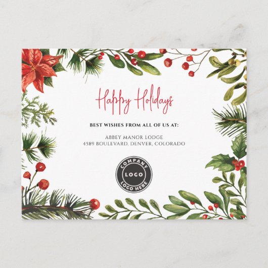 ロゴビジネスフェスティバルクリスマスクライアント シーズンポストカード (正面)