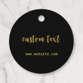 ロゴビジネスブランドブラックイエローリテールつるラベル フェイバータグ (裏面)