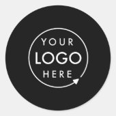 ロゴビジネスプロフェッショナルモダンブラック ラウンドシール (正面)