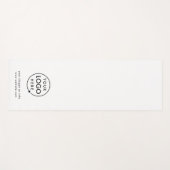 ロゴビジネスミニマルシンプルホワイトカスタム ヨガマット (正面(横))