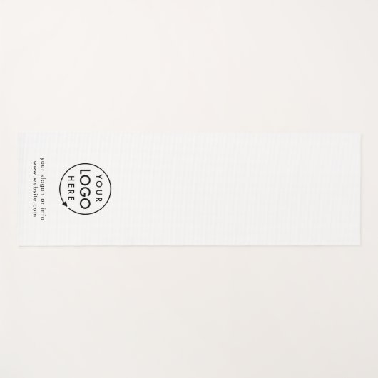 ロゴビジネスミニマルシンプルホワイトカスタム ヨガマット (正面(横))