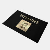 ロゴビジネスモダンプロモーション会社ブラック ドアマット (アングル)