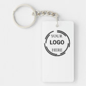 ロゴビジネスモダンミニマルデザイン キーホルダー (正面)