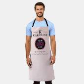 ロゴビジネスモダン会社ミニマルブランド エプロン (着用した状態)