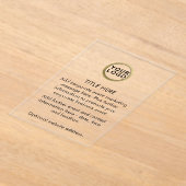 ロゴビジネス企業のイベントマーケティング アクリル招待状 (レイダウン)