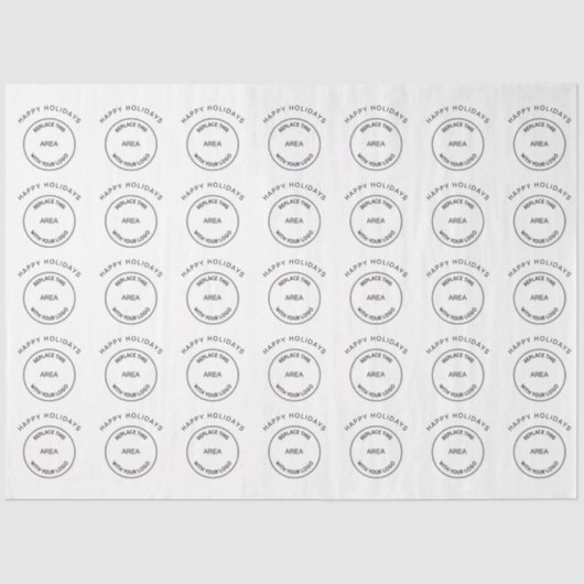 ロゴビジネス企業のハッピーホリデーズクリスマス 薄葉紙 (正面)