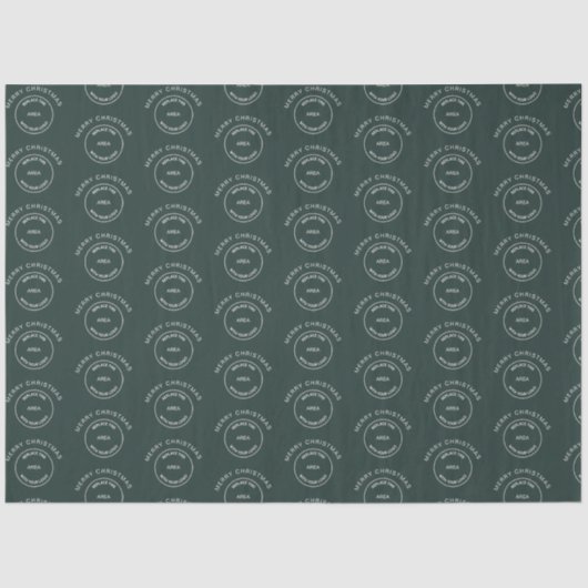 ロゴビジネス企業のメリークリスマスグリーン 薄葉紙 (正面)