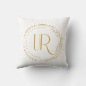 ロゴビジネス企業の会社ブランド クッション (裏面)