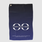 ロゴビジネス企業の会社ミニマリスト ゴルフタオル (正面)