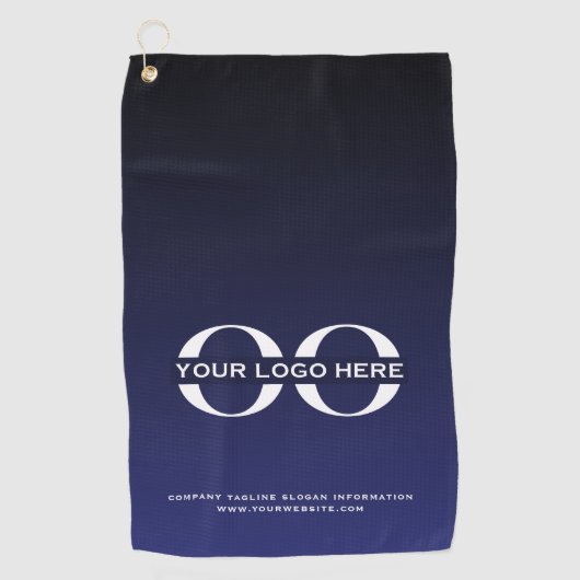 ロゴビジネス企業の会社ミニマリスト ゴルフタオル (正面)