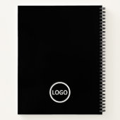 ロゴビジネス企業の会社ミニマリスト ノートブック (裏面)