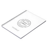 ロゴビジネス企業の会社ミニマリスト ノートブック (左側)