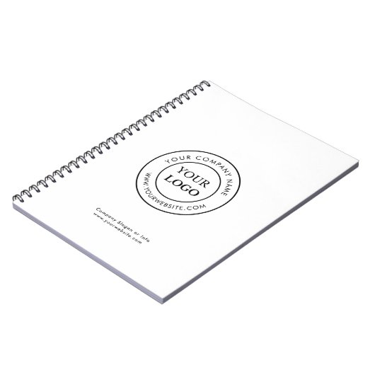 ロゴビジネス企業の会社ミニマリスト ノートブック (左側)