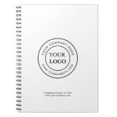 ロゴビジネス企業の会社ミニマリスト ノートブック (正面)