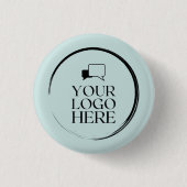 ロゴビジネス企業の会社ミニマリスト 缶バッジ (正面)