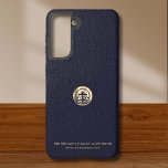 ロゴビジネス企業の会社 SAMSUNG GALAXY S21ケース<br><div class="desc">ミニマシンプルルな高級スタイルでカスタムは、会社のロゴと文字で簡単に更新できモダンるネイビーブルービジネステンプレート。テンプレートブラシ付きメタリック金ゴールドロゴのエンブレムを使用して設計さカスタマイズれ、提供されているフィールドを使用して文字とイメージを変更できる。</div>