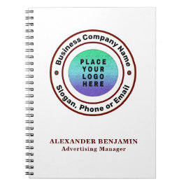 ロゴビジネス会社のプロフェッショナルのパーソナライズ ノートブック