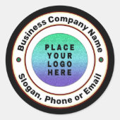 ロゴビジネス会社のプロフェッショナルカスタム ラウンドシール (正面)