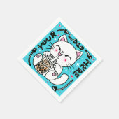 ロゴビジネス会社ブランド スタンダードカクテルナプキン (角)