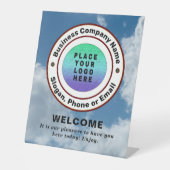 ロゴビジネス会社プロフェッショナルカスタム 台座サイン (正面)