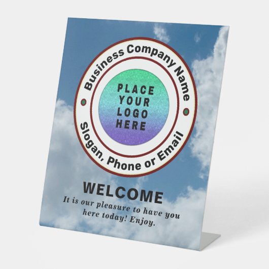 ロゴビジネス会社プロフェッショナルカスタム 台座サイン (正面)