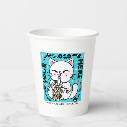 ロゴビジネス会社プロモーション 紙コップ (正面)