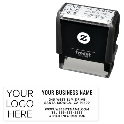 ロゴビジネス差出人住所 セルフインキングスタンプ (インサイチュ)