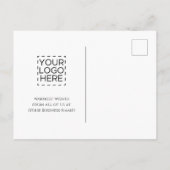 ロゴビジネス抽象芸術クリスマスツリーポストカード ポストカード (裏面)