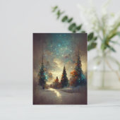 ロゴビジネス魔法のクリスマスツリー葉書 ポストカード (スタンド正面)