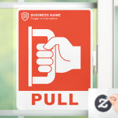 ロゴビジネス |ドアを引っ張る ウィンドウサイン (ホーム)