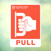 ロゴビジネス |ドアを引っ張る ウィンドウサイン (シート3)