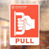 ロゴビジネス |ドアを引っ張る ウィンドウサイン (シート2)