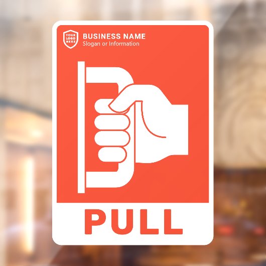 ロゴビジネス |ドアを引っ張る ウィンドウサイン (シート2)
