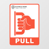 ロゴビジネス |ドアを引っ張る ウィンドウサイン (シート)