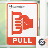 ロゴビジネス |ドアを引っ張る ウィンドウサイン (ホーム)