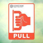 ロゴビジネス |ドアを引っ張る ウィンドウサイン (シート3)