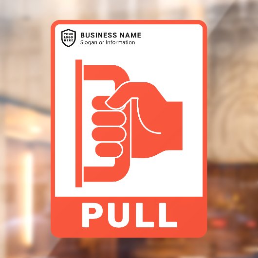 ロゴビジネス |ドアを引っ張る ウィンドウサイン (シート2)