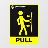 ロゴビジネス |ドアを引っ張る ウィンドウサイン (シート)