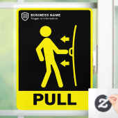 ロゴビジネス |ドアを引っ張る ウィンドウサイン (ホーム)