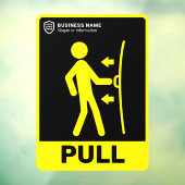 ロゴビジネス |ドアを引っ張る ウィンドウサイン (シート3)