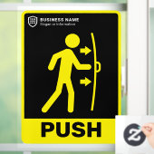 ロゴビジネス |押して開く ウィンドウサイン (ホーム)