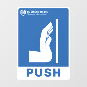 ロゴビジネス |押して開く ウィンドウサイン (シート)